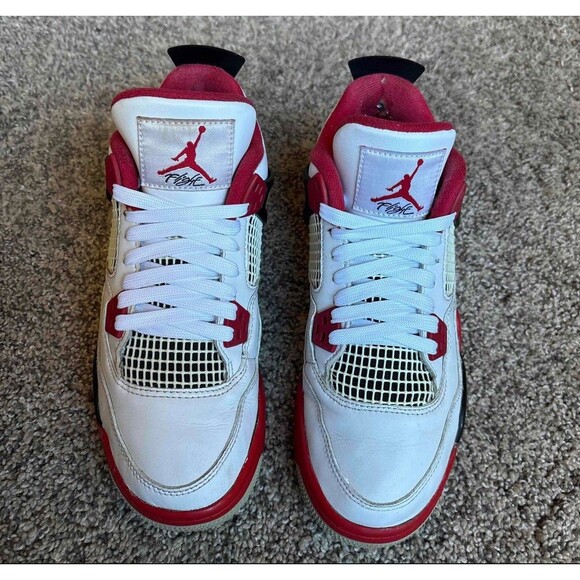 Nike Air Jordan 4 Retro Fire Red Size 6 Youth (Size 7.5 Women's) - Picture 3 of 9